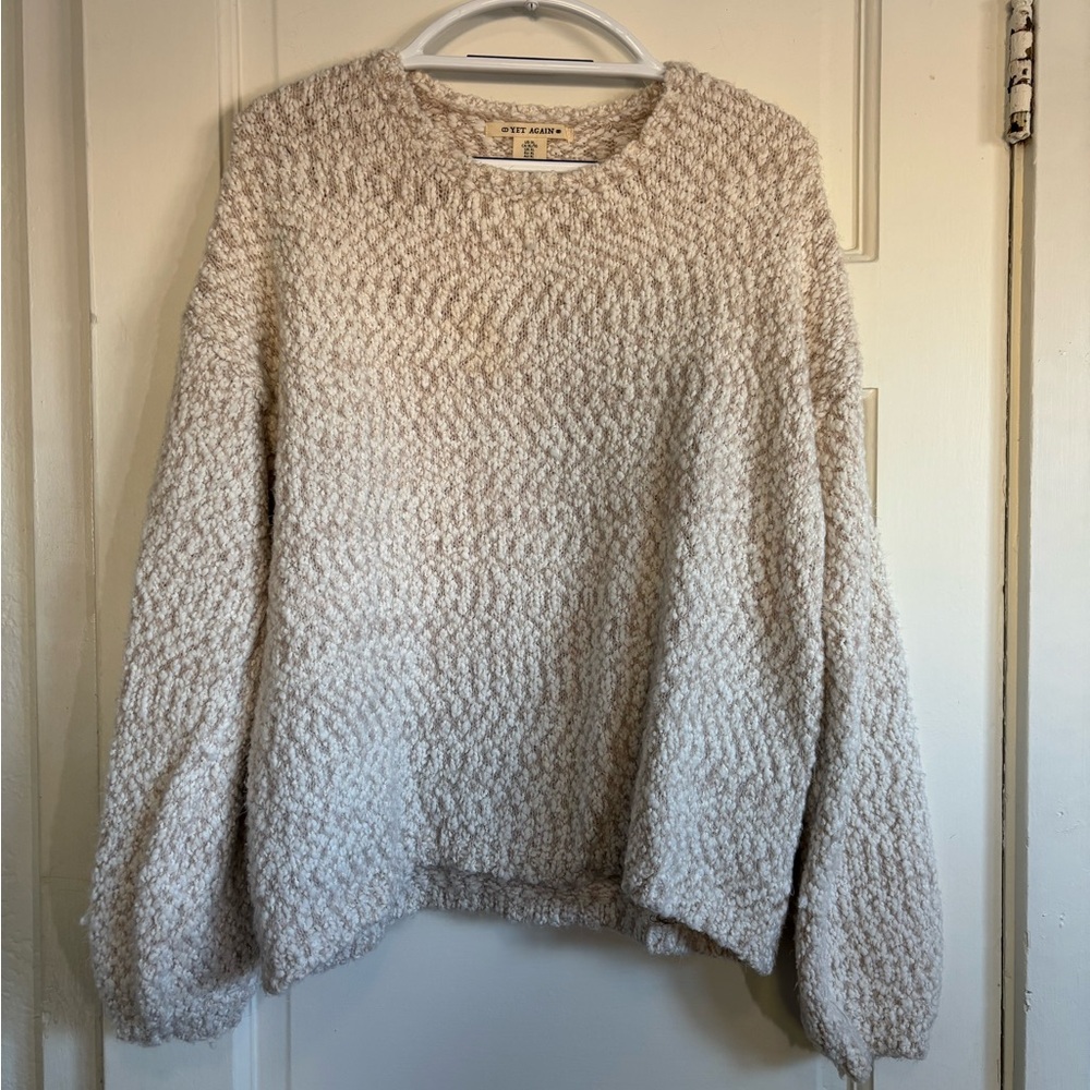 Cozy Textured Crewneck Sweater - Ivory